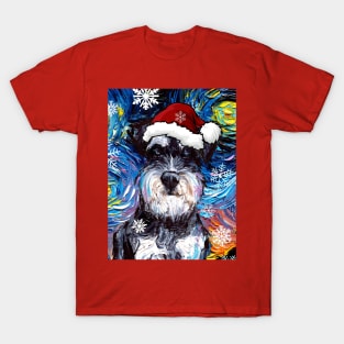 Miniature Schnauzer Santa T-Shirt